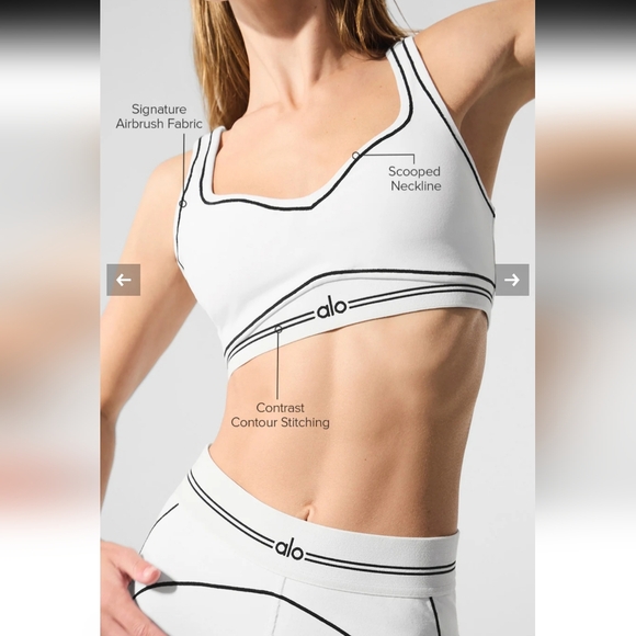 Alo-Airbrush High-Waist Heart Throb Bra & Legging Set -NWT - Picture 2 of 12